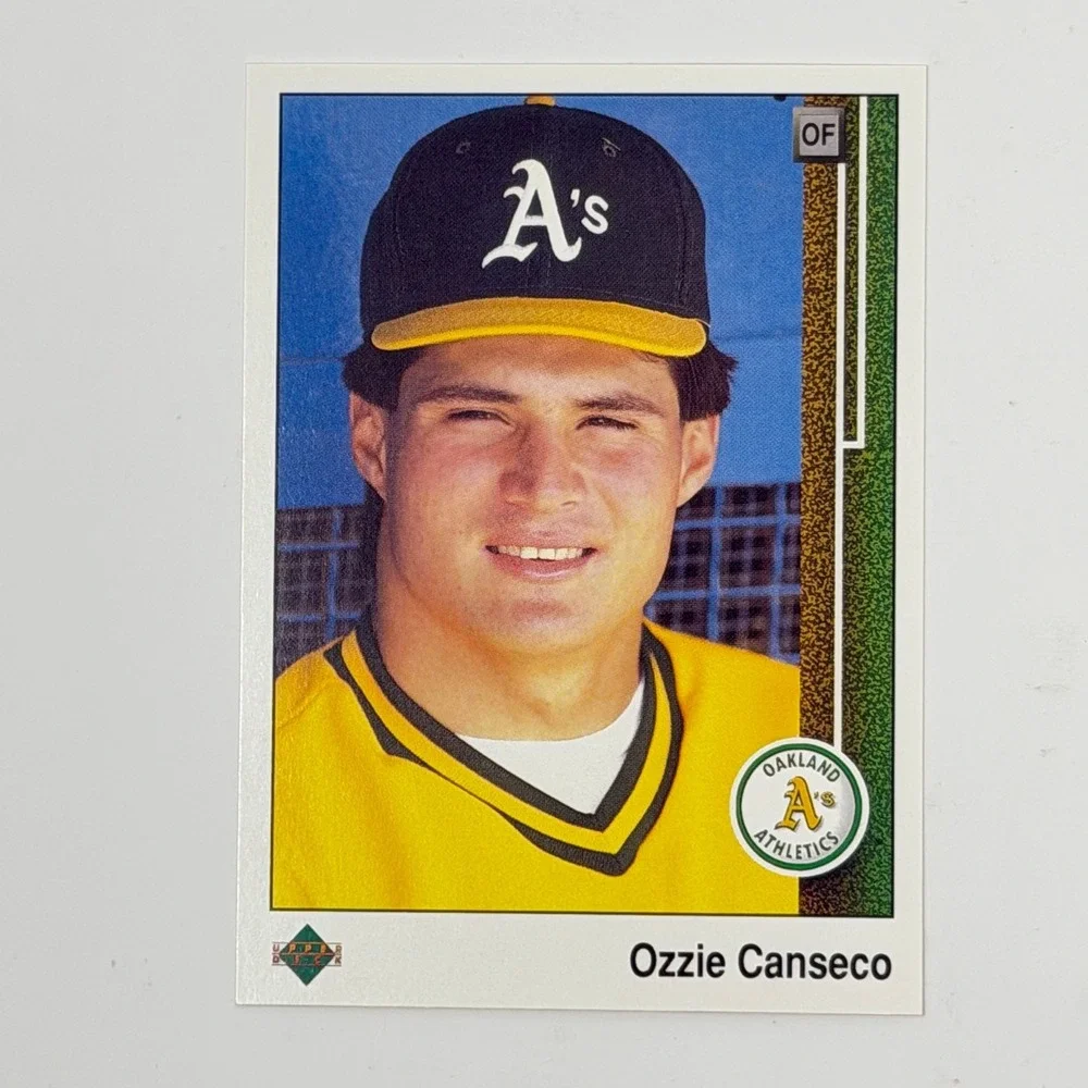 Ozzie Canseco Autographed Photo 1989 Upper Deck Card Oakland Athletics